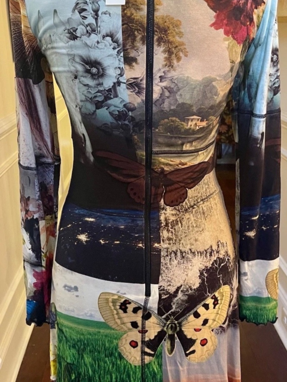 Alice & Olivia Eco-Fusion Paneled Delora Mini Dress NWT Sz 6 - Picture 11 of 14